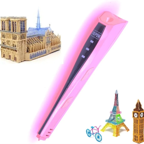 3D Printing Pen (Pink) + Reg. & Glow Filaments, Used Once - Picture 8 of 16